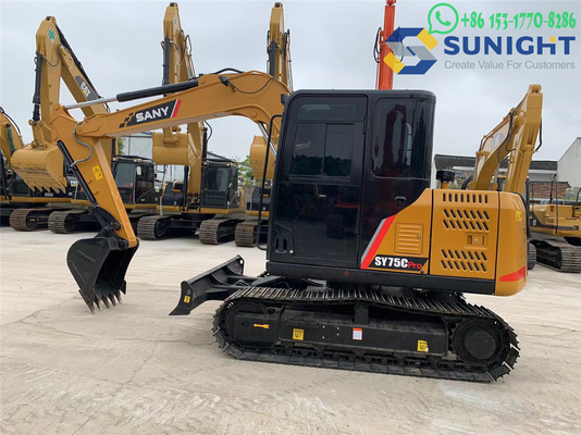 Αποδοτικός ασφαλής άνετος βολικό SANY Sy75c Crawler Excavator Χρησιμοποιείται Sy75c